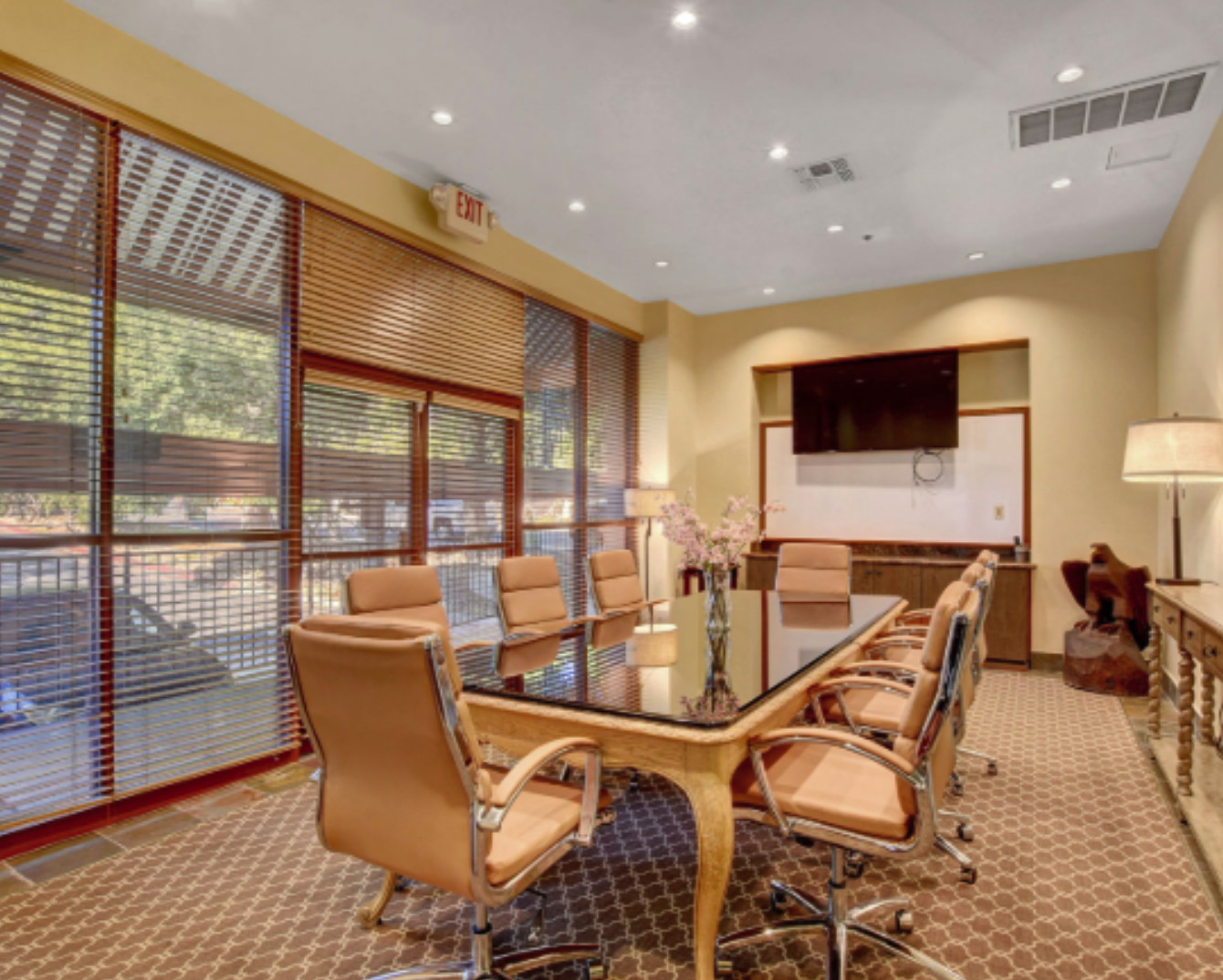 Conference Room with window view at Lakeside Business Suites