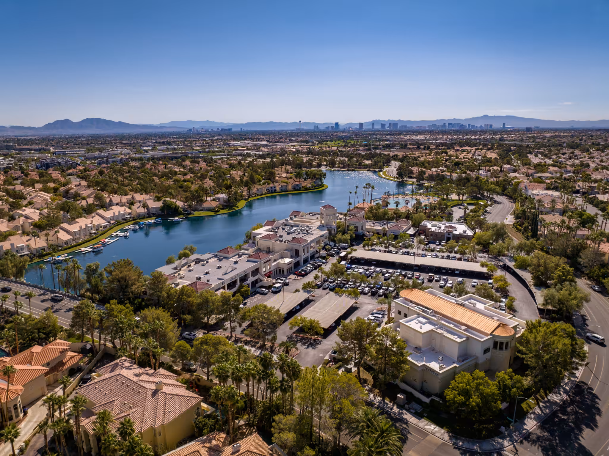 Ariel shot of the whole lake taken by drone