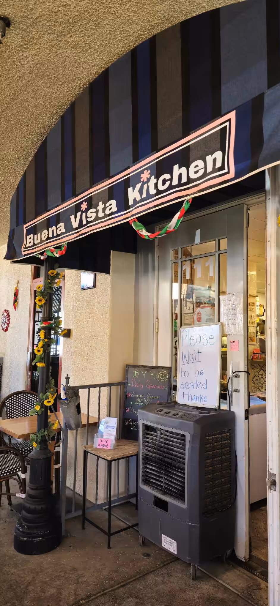 buena vista kitchen front side of shop