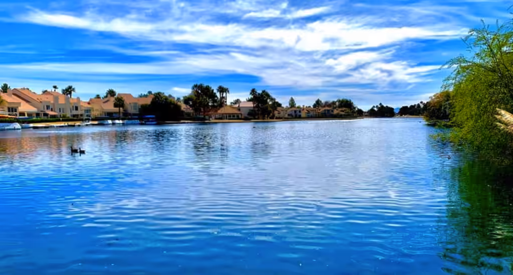 View of the Lake at Lakesuites. One of the few premier locations in Las Vegas where families can enjoy the lake.