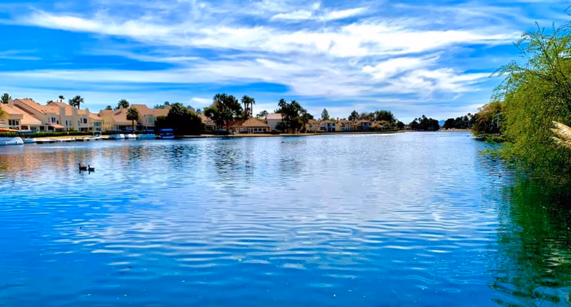 View of the Lake at Lakesuites. One of the few premier locations in Las Vegas where families can enjoy the lake.