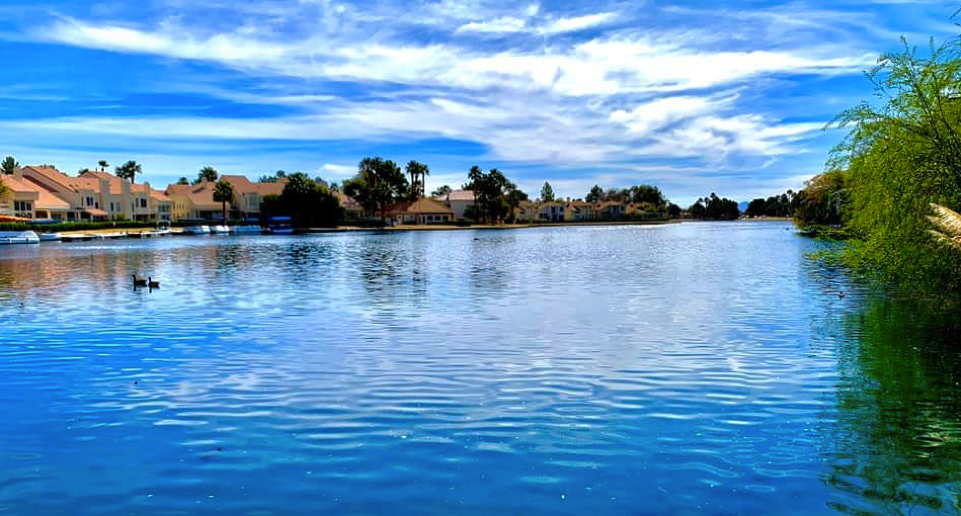 View of the Lake at Lakesuites. One of the few premier locations in Las Vegas where families can enjoy the lake.